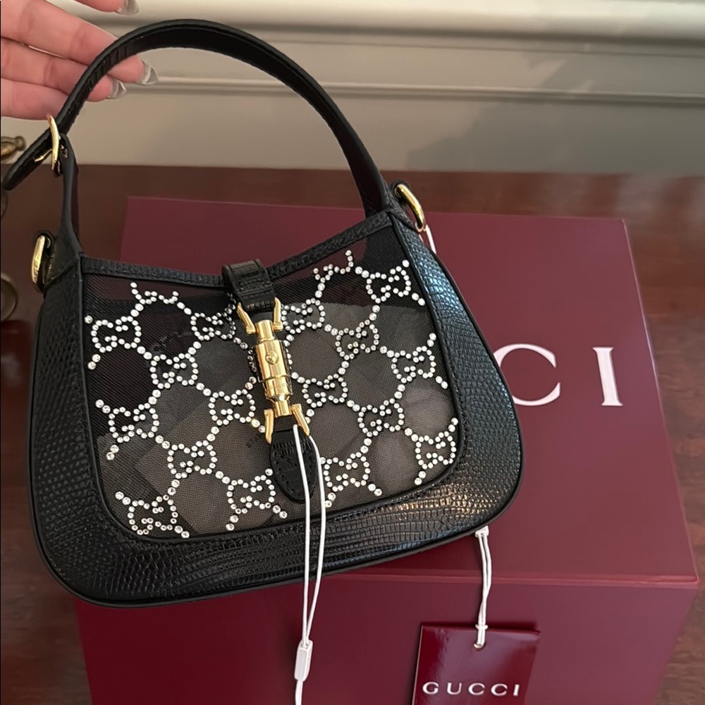 SOLD LIMITED LIZARD GUCCI CRYSTAL GG JACKIE 1961 - Picture 2 of 16